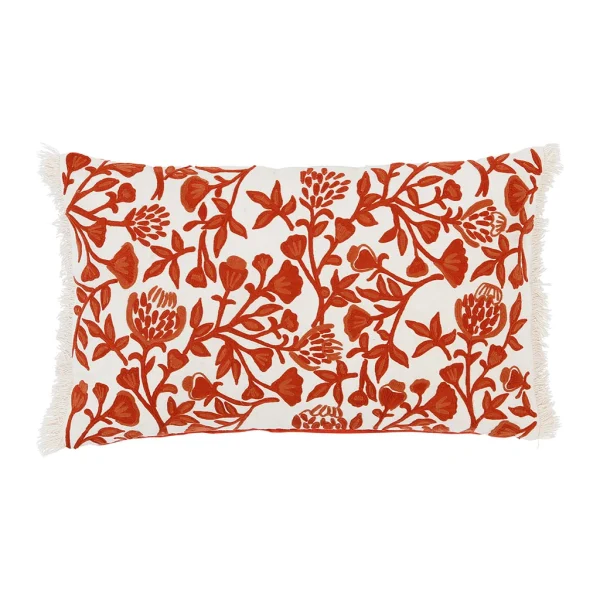 SEMA DESIGN Housse De Coussin Eterra Creme+terracotta 50x30cm Coton 1