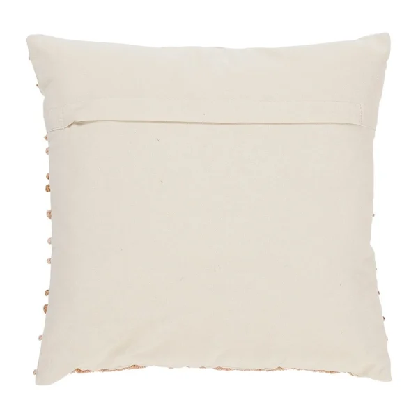 SEMA DESIGN Housse De Coussin Brodée Terre Boheme Creme Et Nude 45x45cm En Coton 3
