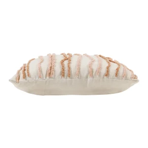 SEMA DESIGN Housse De Coussin Brodée Terre Boheme Creme Et Nude 45x45cm En Coton 9