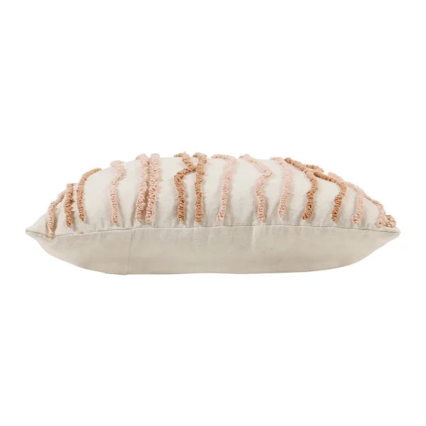 SEMA DESIGN Housse De Coussin Brodée Terre Boheme Creme Et Nude 45x45cm En Coton 4