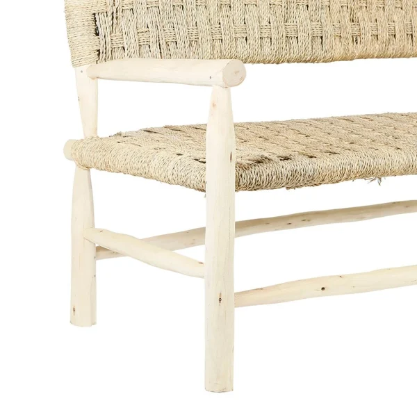 SEMA DESIGN Banquette 2 Places En Osier Et Bois Naturel 4