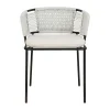 SEMA DESIGN Fauteuil En Fer Noir Et Assise Coton – Cobalt 22