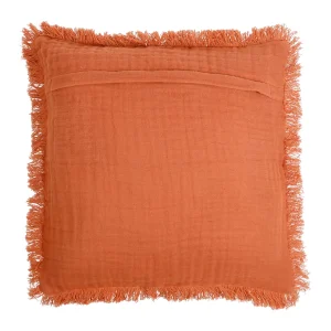 SEMA DESIGN Housse De Coussin Earth Notes Terracotta 45x45cm Gaze De Coton 9