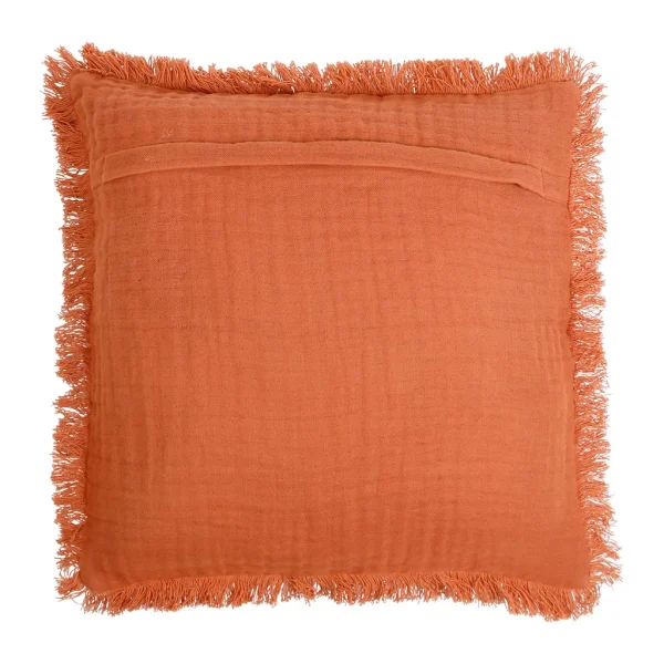 SEMA DESIGN Housse De Coussin Earth Notes Terracotta 45x45cm Gaze De Coton 3