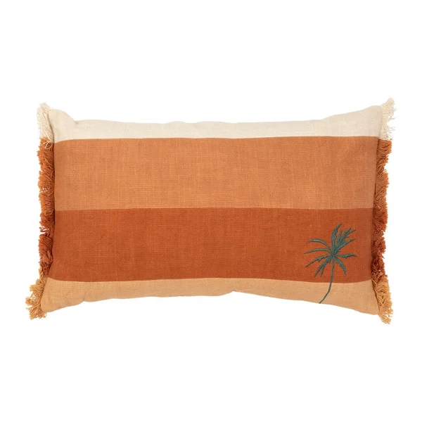 SEMA DESIGN Housse De Coussin Brodée Sweet Leaves Terra 50x30cm Coton 1