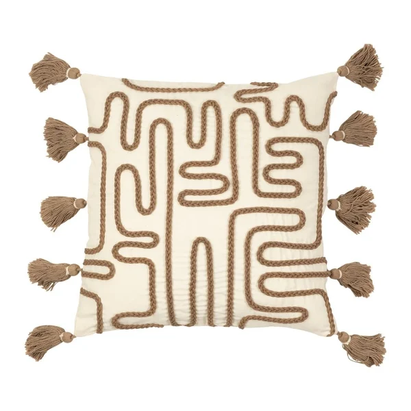 SEMA DESIGN Housse De Coussin Motif Irrégulier écru Et Taupe 45x45cm -blue Sand 1