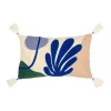 SEMA DESIGN Housse De Coussin Brodée écru Et Indigo 50x30cm – Funny 8