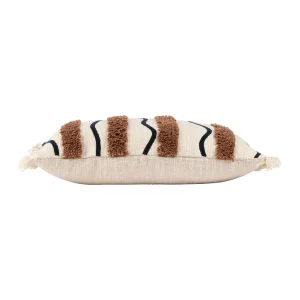 SEMA DESIGN Housse De Coussin Rayé Tufté écru Et Brun 50x30cm – Madeira 7