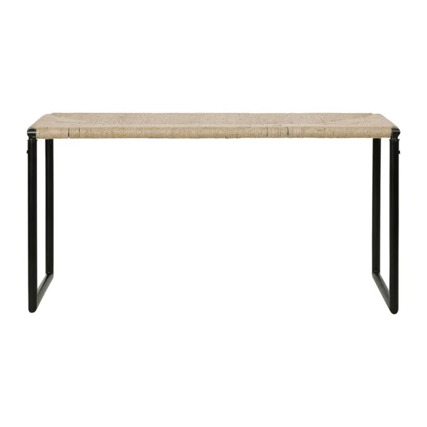 SEMA DESIGN Banc En Jute Naturel Et Fer Noir – Madeira 1