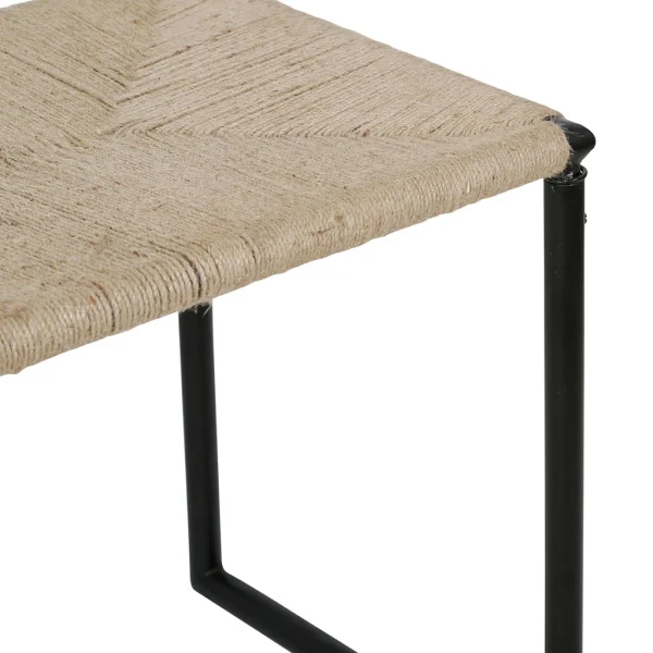 SEMA DESIGN Banc En Jute Naturel Et Fer Noir – Madeira 5