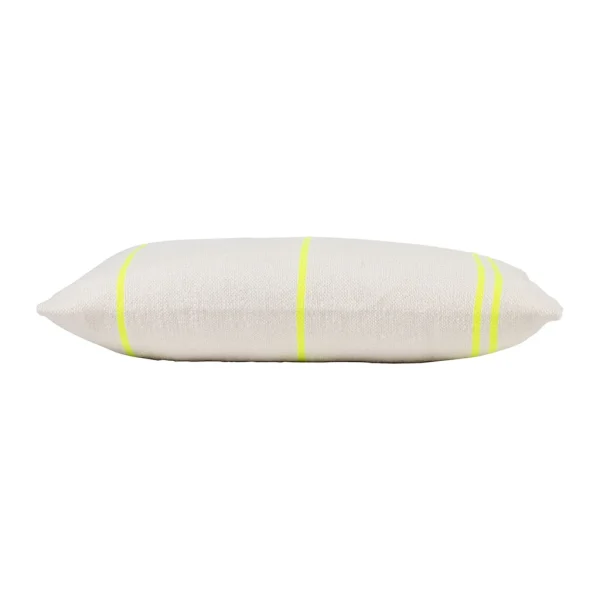 SEMA DESIGN Housse De Coussin Rayé Blanc Et Jaune 50x30cm -belle Vie 3