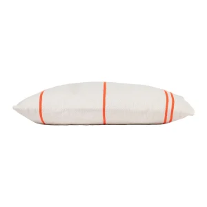 SEMA DESIGN Housse De Coussin Rayé Blanc Et Orange 50x30cm -belle Vie 6