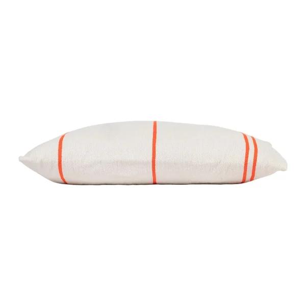 SEMA DESIGN Housse De Coussin Rayé Blanc Et Orange 50x30cm -belle Vie 3