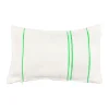SEMA DESIGN Housse De Coussin Rayé Blanc Et Vert 50x30cm – Belle Vie 5