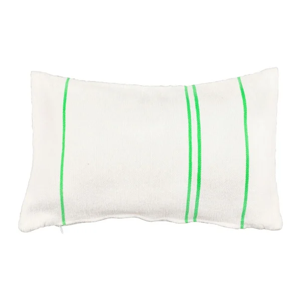SEMA DESIGN Housse De Coussin Rayé Blanc Et Vert 50x30cm – Belle Vie 1