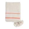 SEMA DESIGN Plaid Rayé Blanc Et Orange 170x130cm – Belle Vie 25