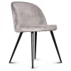 Opjet Chaise Salle à Manger En Velours Taupe – Ingrid 22