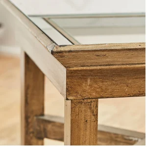 Côté Table Bout De Canapé En Bois Et Miroir – Agathe 18