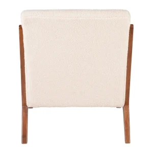 Zago Fauteuil En Bouclette écru Et Pin – Nala 12