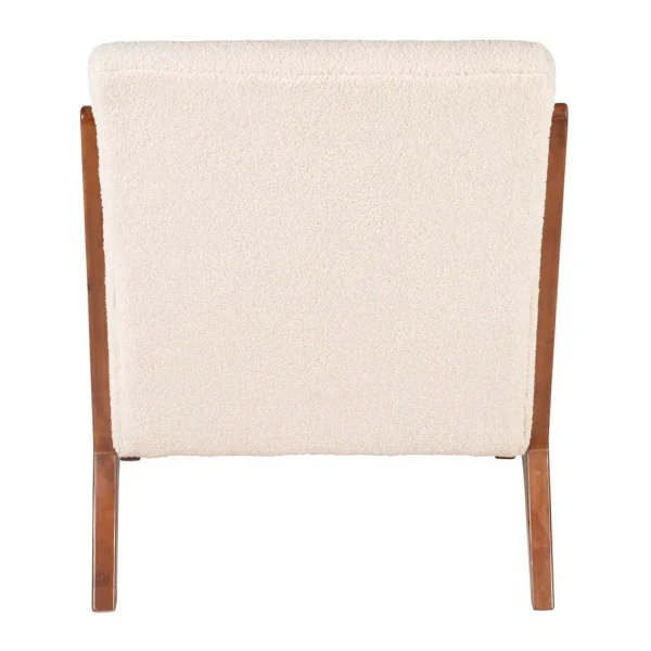 Zago Fauteuil En Bouclette écru Et Pin – Nala 4