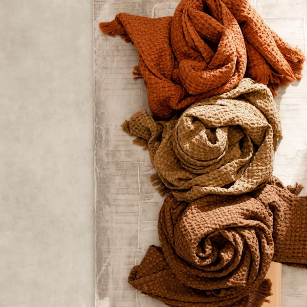 HARMONY HAOMY Plaid Tempo Ii Tabac 130x200cm 5