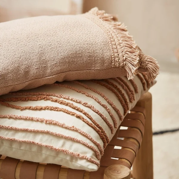 SEMA DESIGN Housse De Coussin Amerida Nude 50x30cm Coton 5