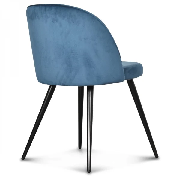 Opjet Chaise Salle à Manger En Velours Bleu Canard – Ingrid 4