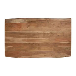 Côté Table Table Basse En Acacia Massif Et Pieds En Fer Noir 130x70cm – Factory 15