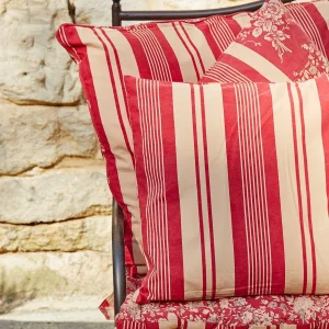 Comptoir De Famille Coussin Margot Rouge En Coton 18