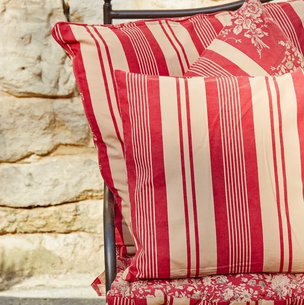 Comptoir De Famille Coussin Margot Rouge En Coton 7