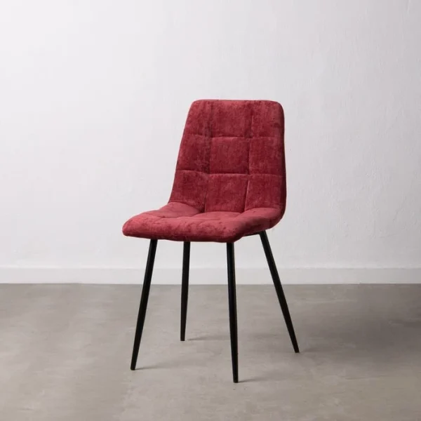 Ixia Chaise Salle à Manger En Tissu Bordeau – Mony 3