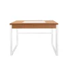 Home Déco Factory Bureau En Métal Blanc Et Bois – Liam 22