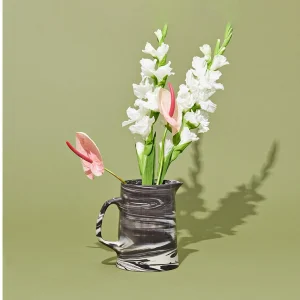 Hay Pichet En Porcelaine Et Grès Blanc Effet Marbré / Marbled Jug 10